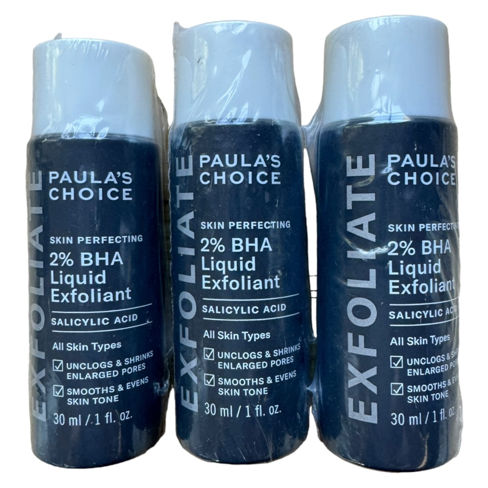 Lot of 3 Paula’s Choice 2% BHA Liquid - 3X 1 Oz - Ex: 7/26